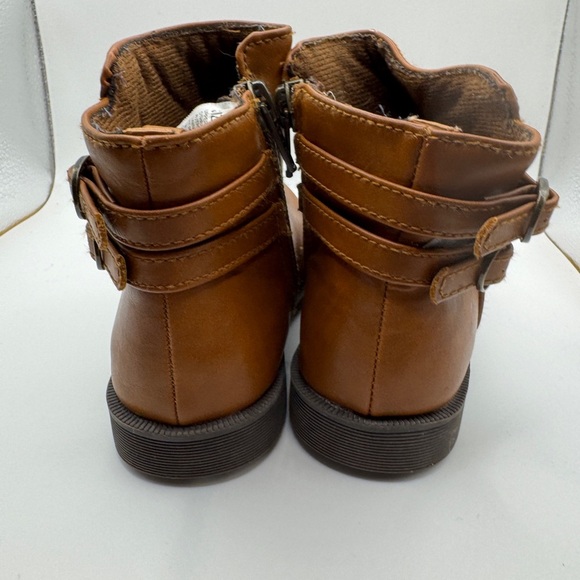Crazy 8 Toddler Girl Size 7 Brown Faux Leather Booties - Picture 4 of 7